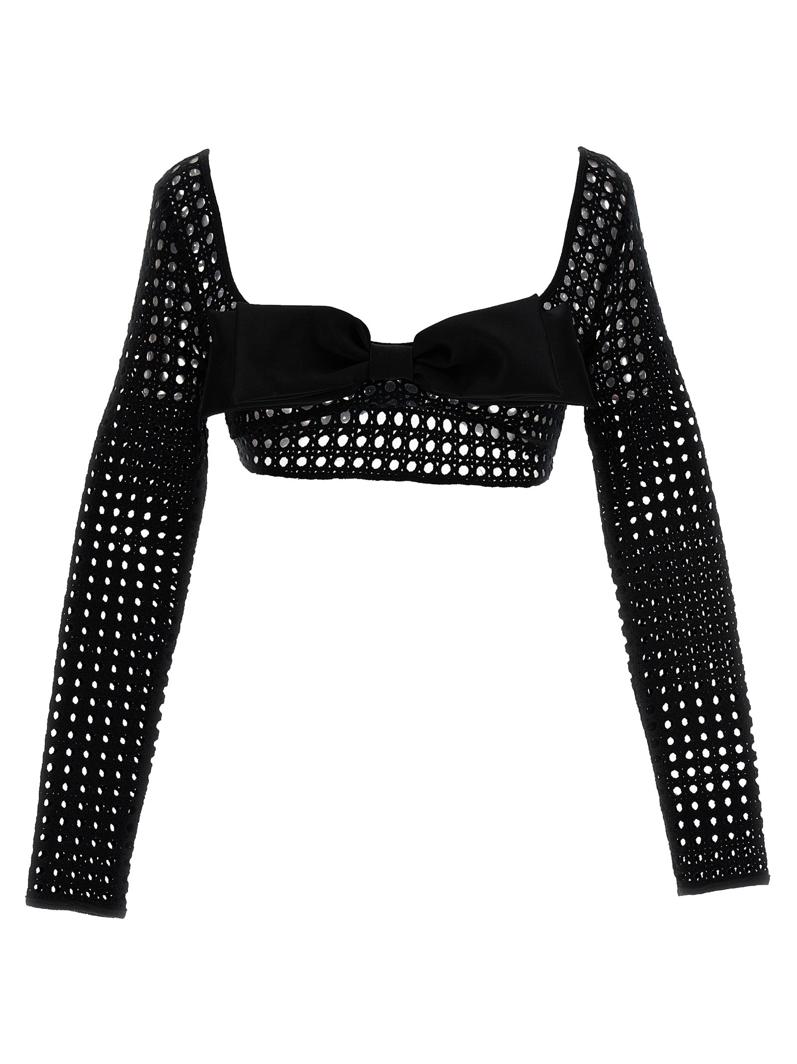 Black Polyester Long Sleeve T-Shirt