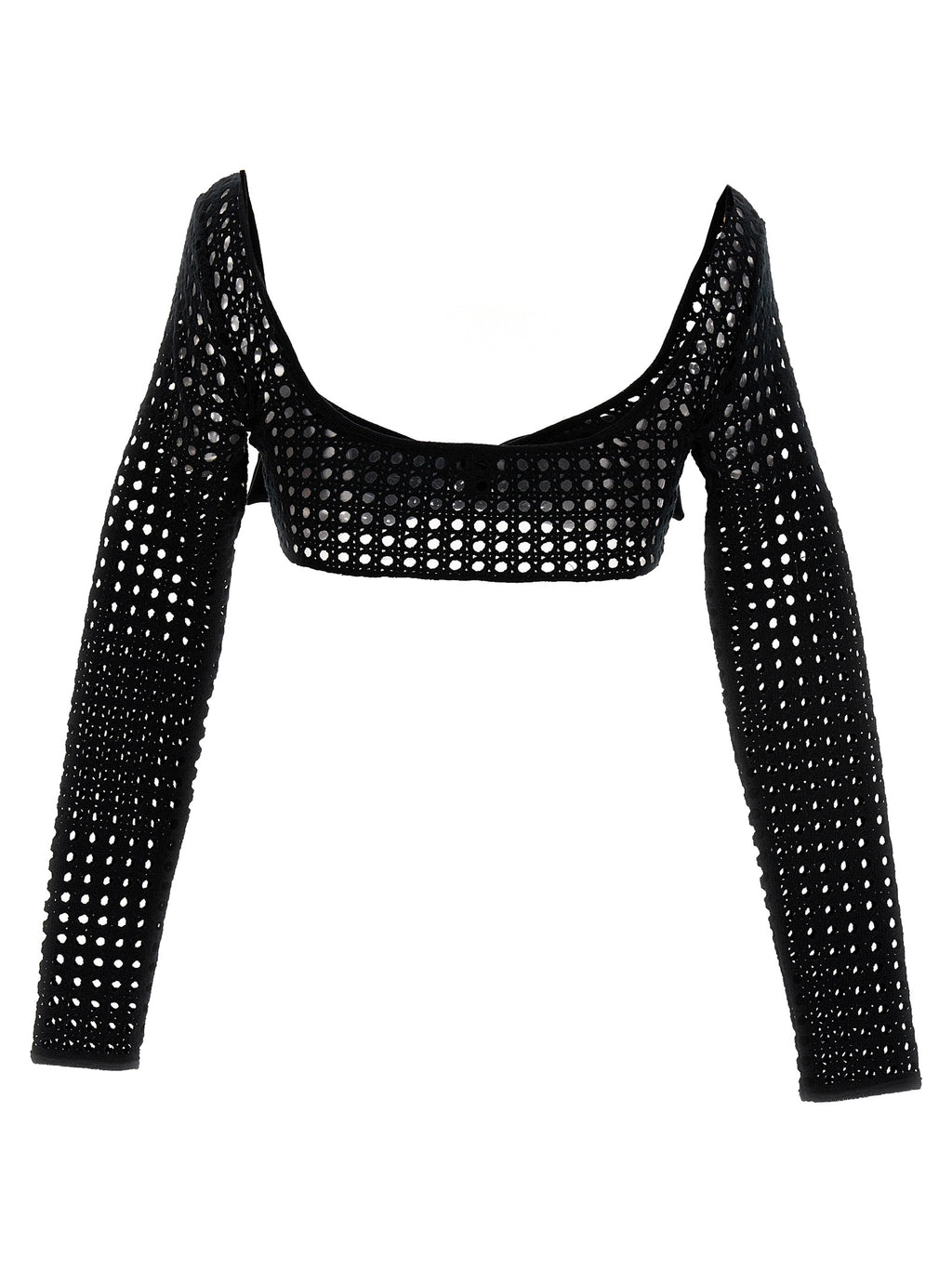 Black Polyester Long Sleeve T-Shirt