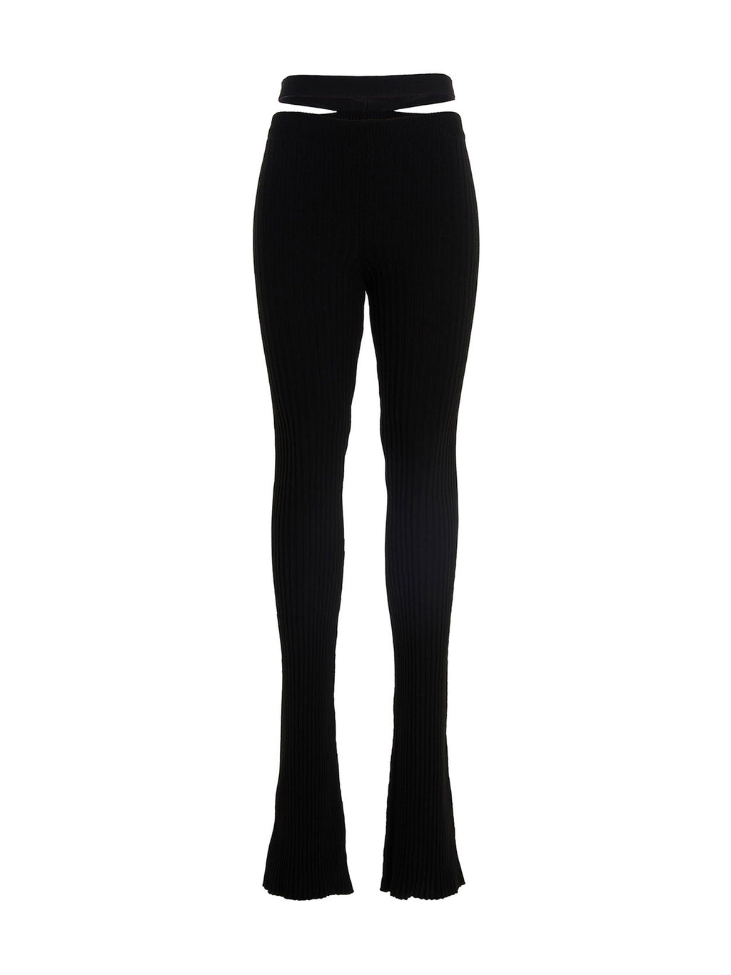 Black Viscose Flared Pants