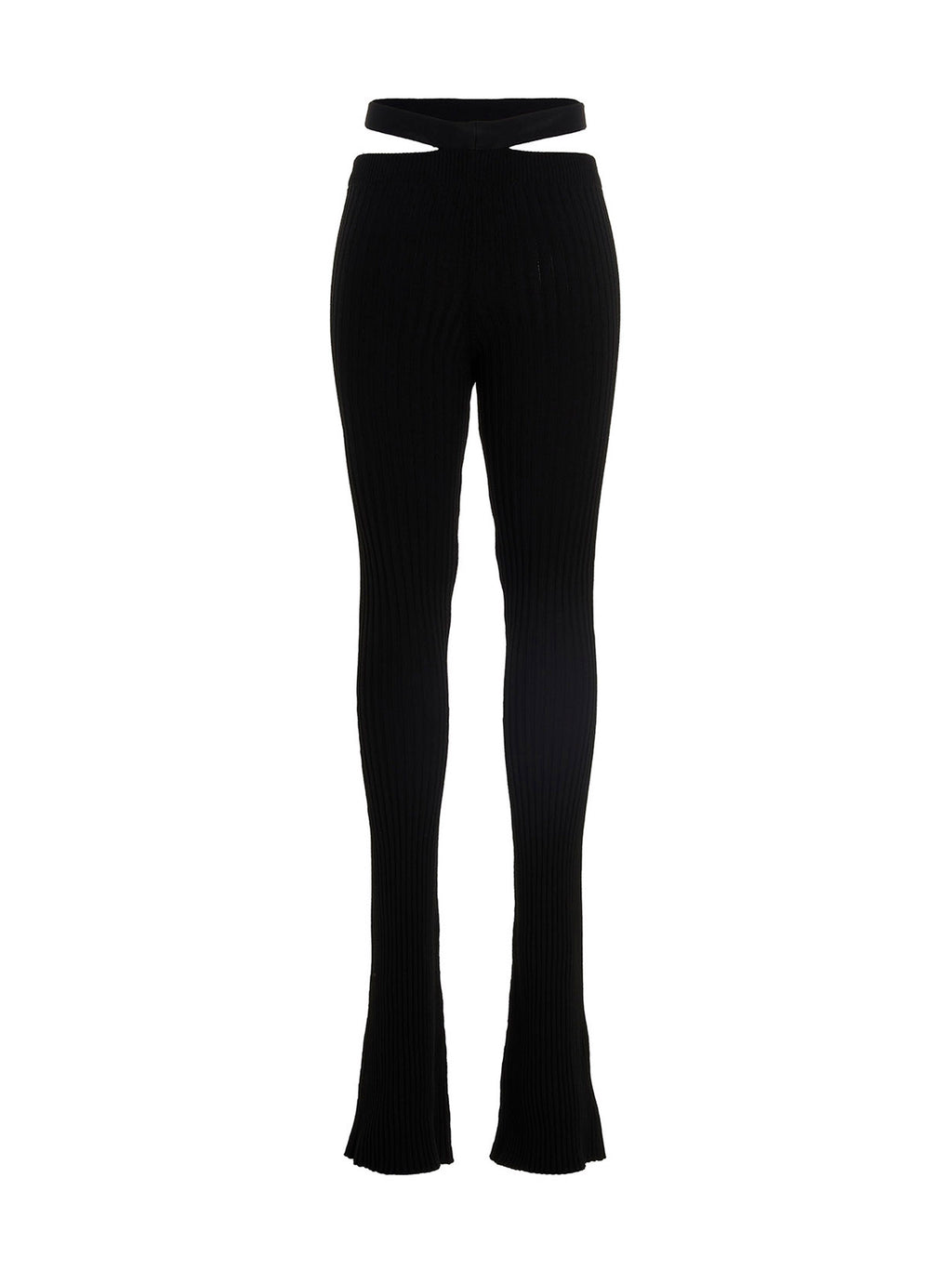 Black Viscose Flared Pants
