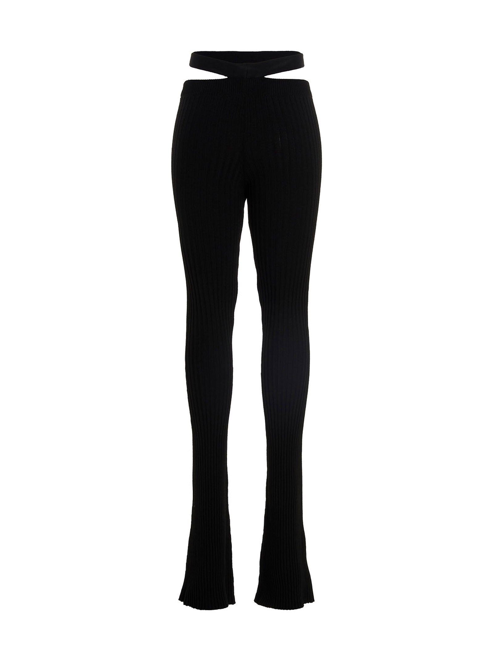Black Viscose Flared Pants