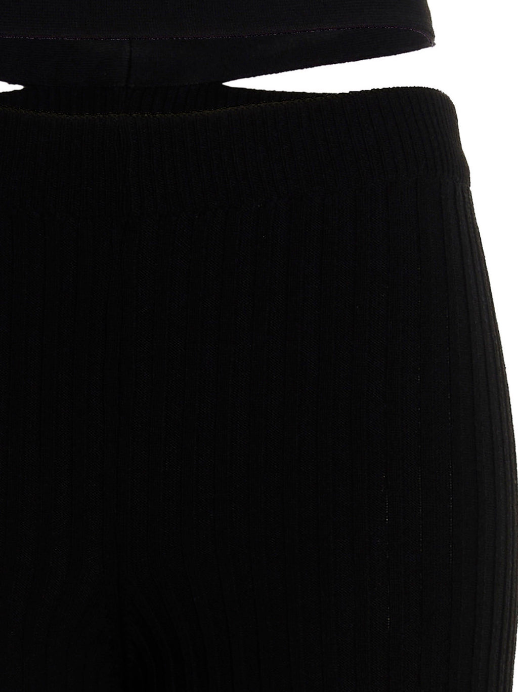 Black Viscose Flared Pants