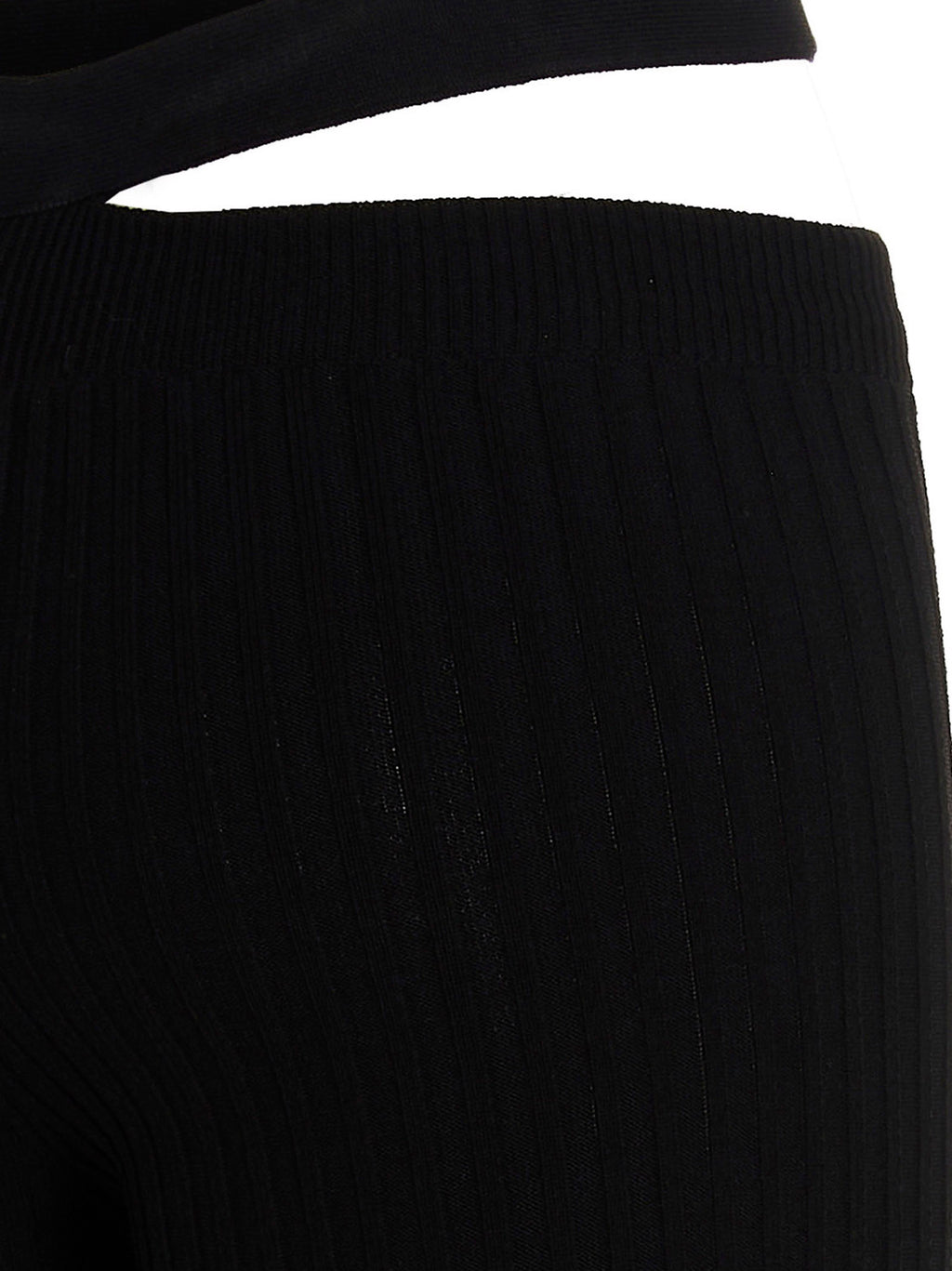 Black Viscose Flared Pants