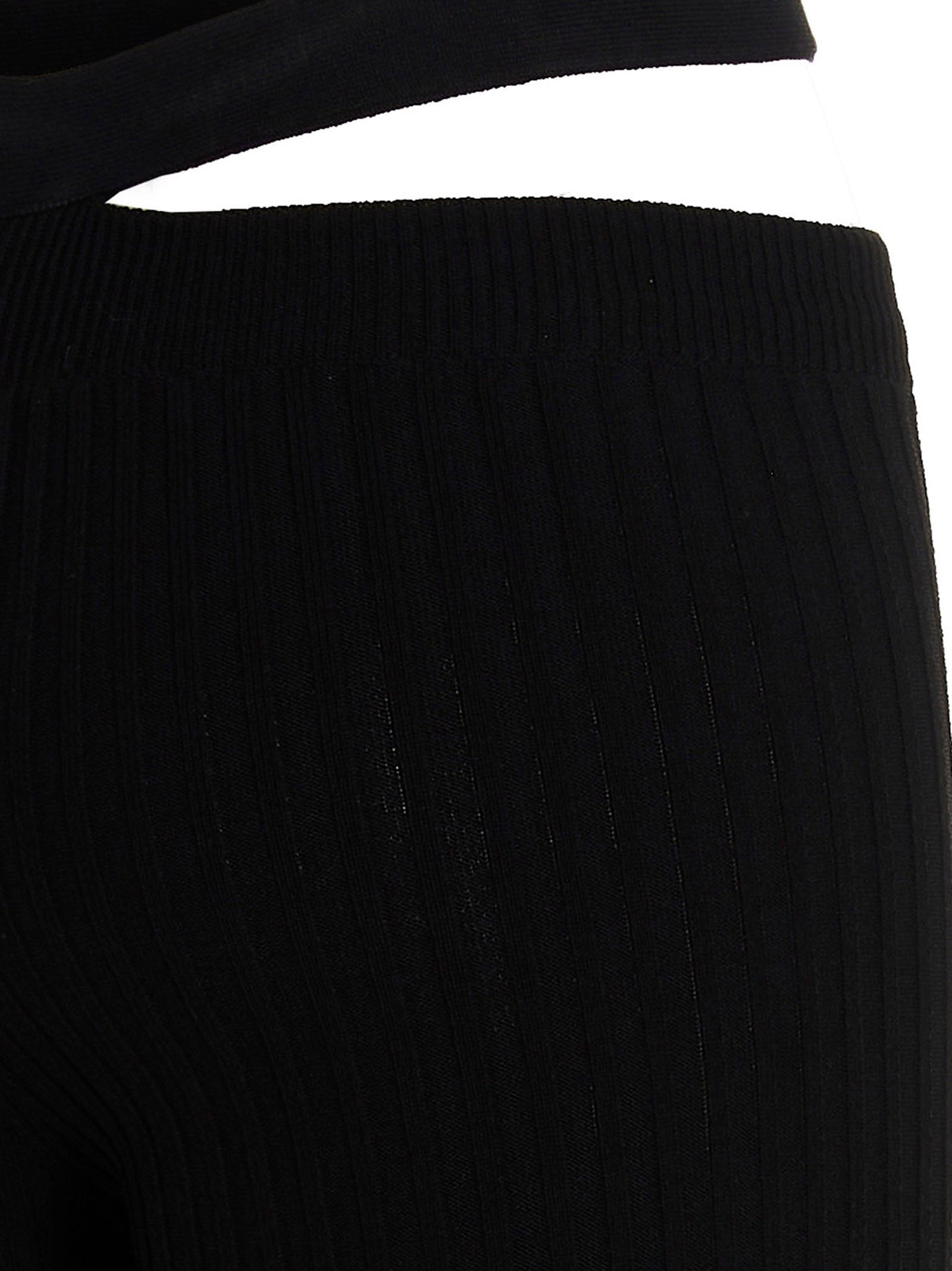 Black Viscose Flared Pants