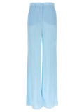 Blue Viscose Casual Pants