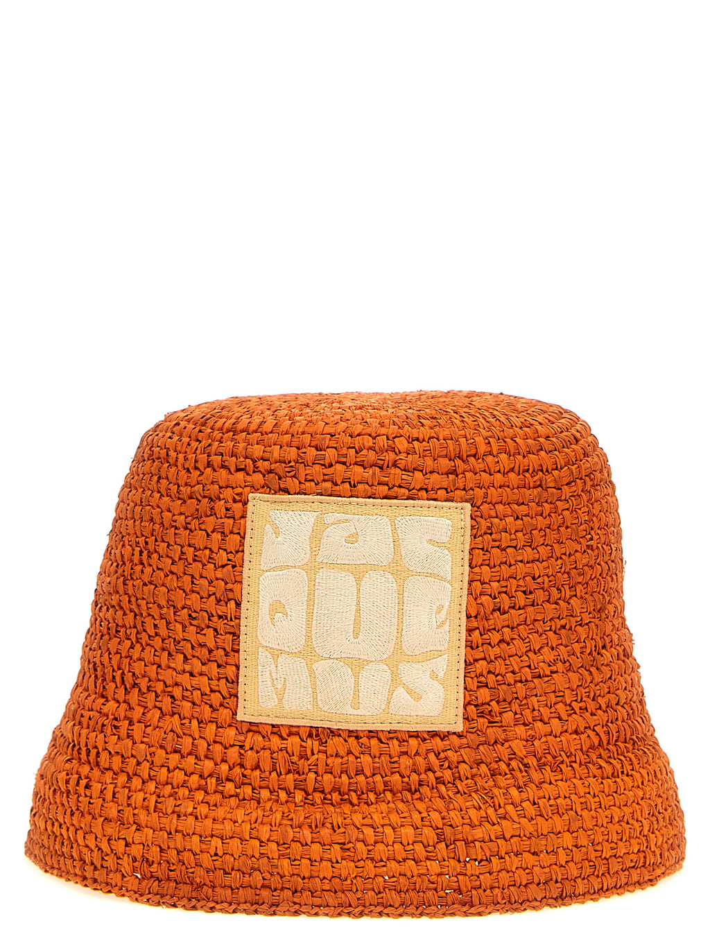 Orange Raffia Bucket Hat