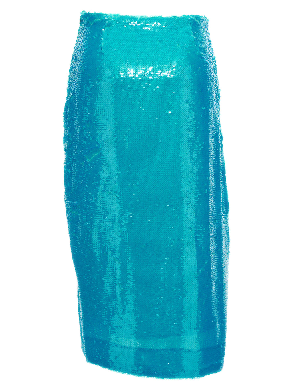 Blue Recycled Polyester Midi Skirt