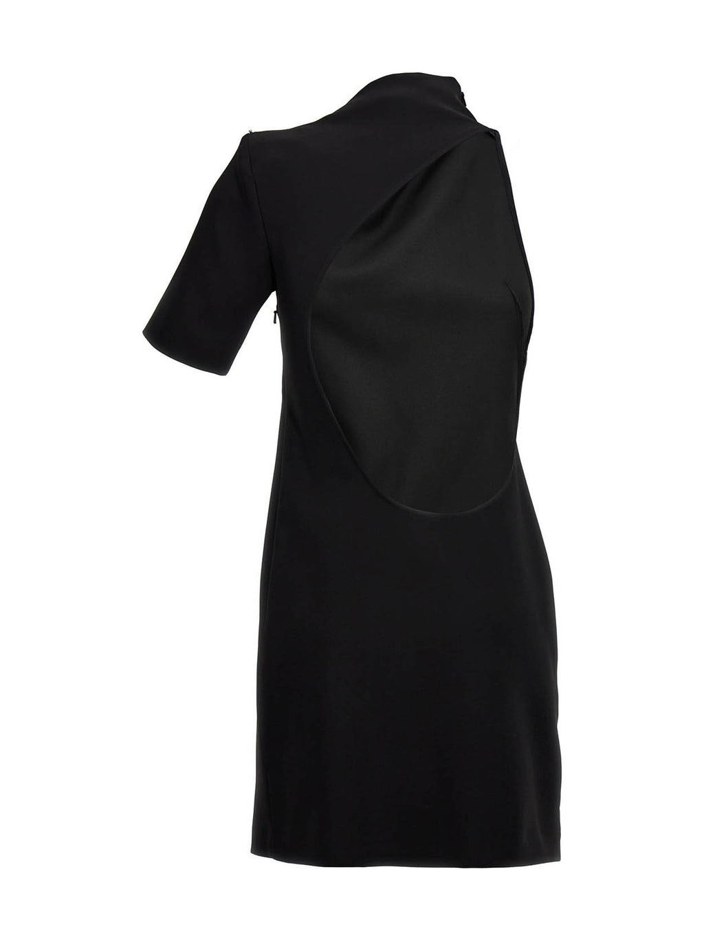 Black Viscose Short Dress