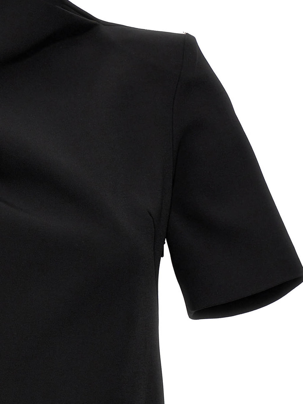 Black Viscose Short Dress