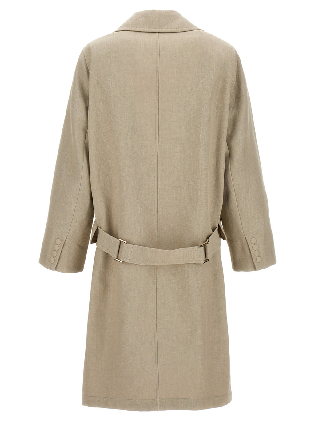 Beige Linen Coat