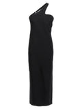 Black Viscose Long Skirt