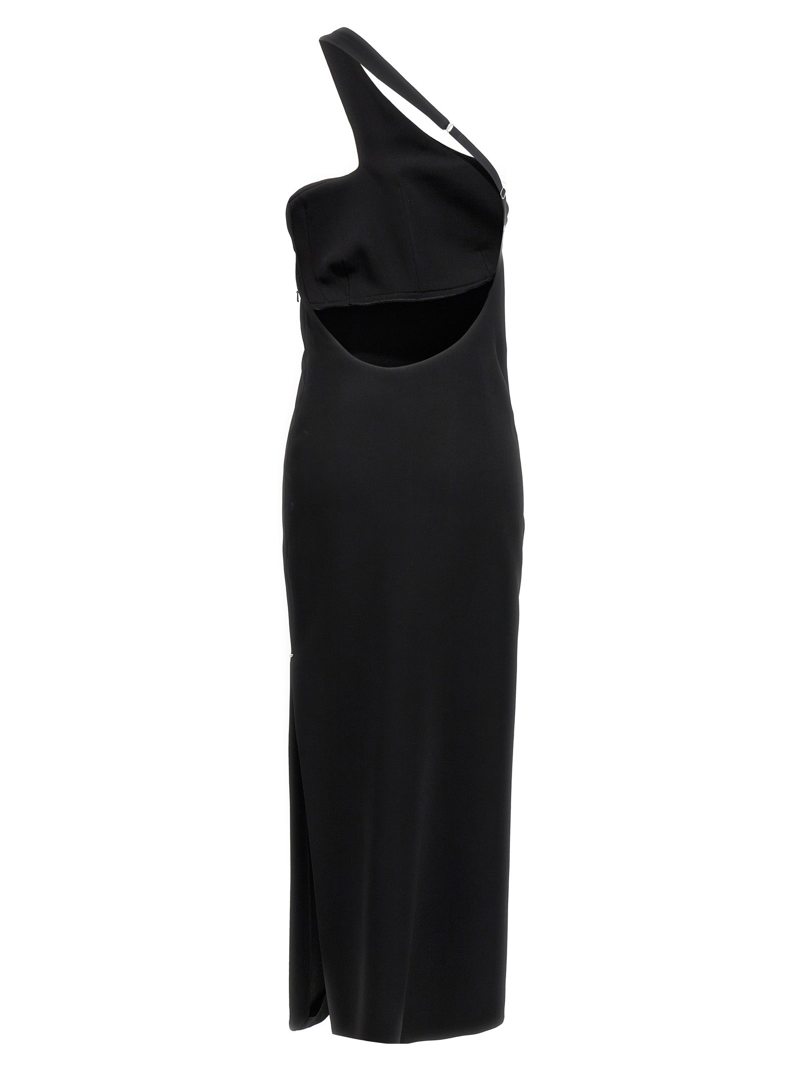 Black Viscose Long Skirt