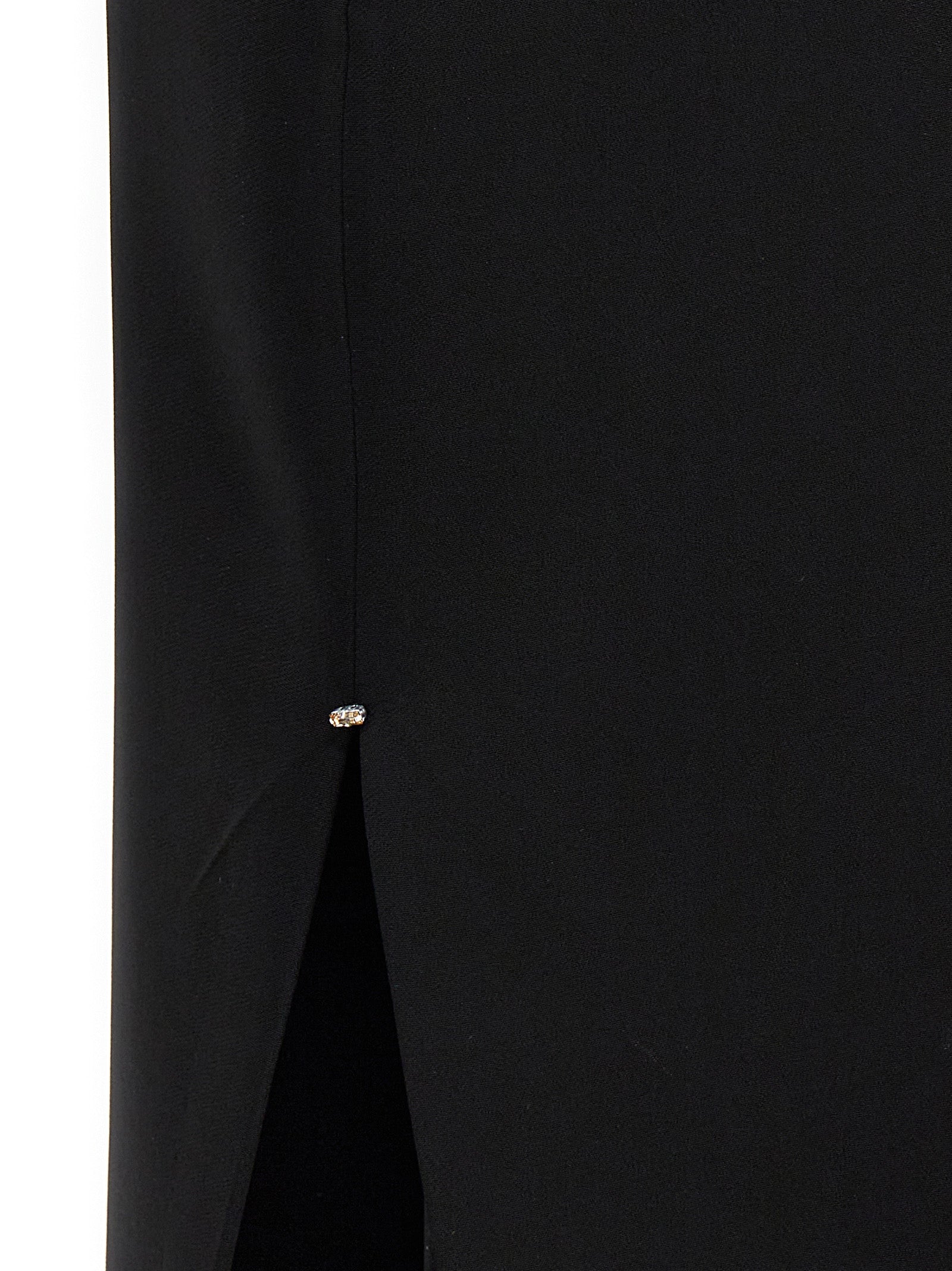 Black Viscose Long Skirt