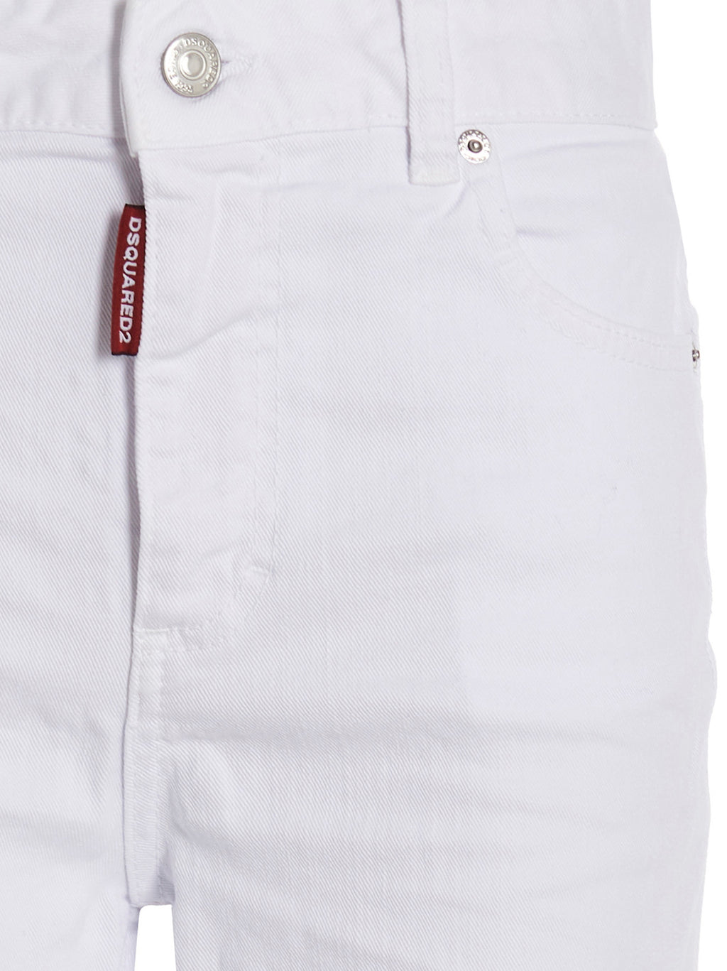 White Cotton Flared Jeans