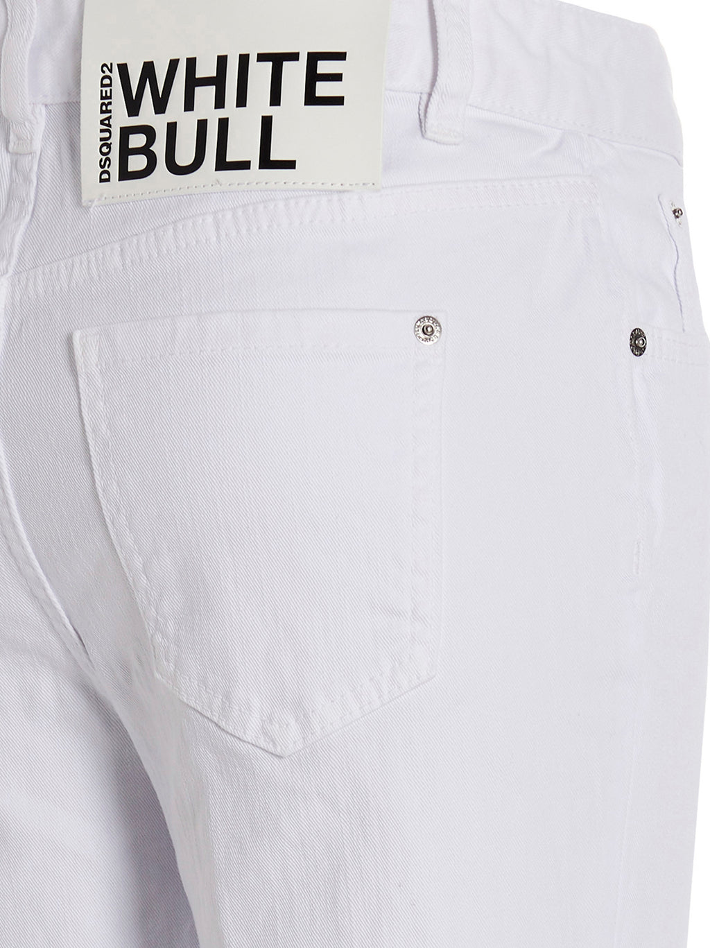 White Cotton Flared Jeans