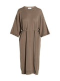 Beige Virgin Wool Long Dress