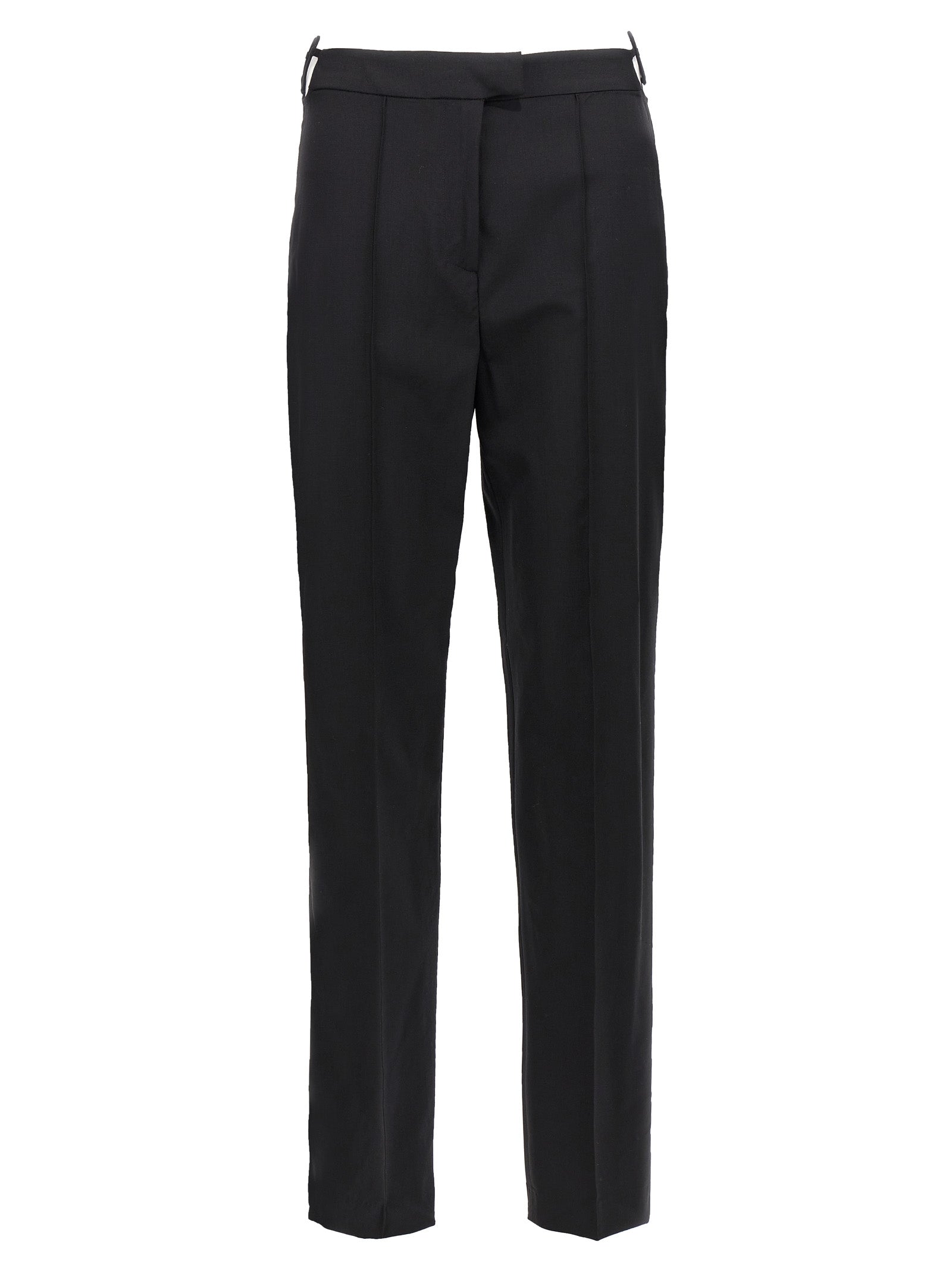 Black Virgin Wool Pants