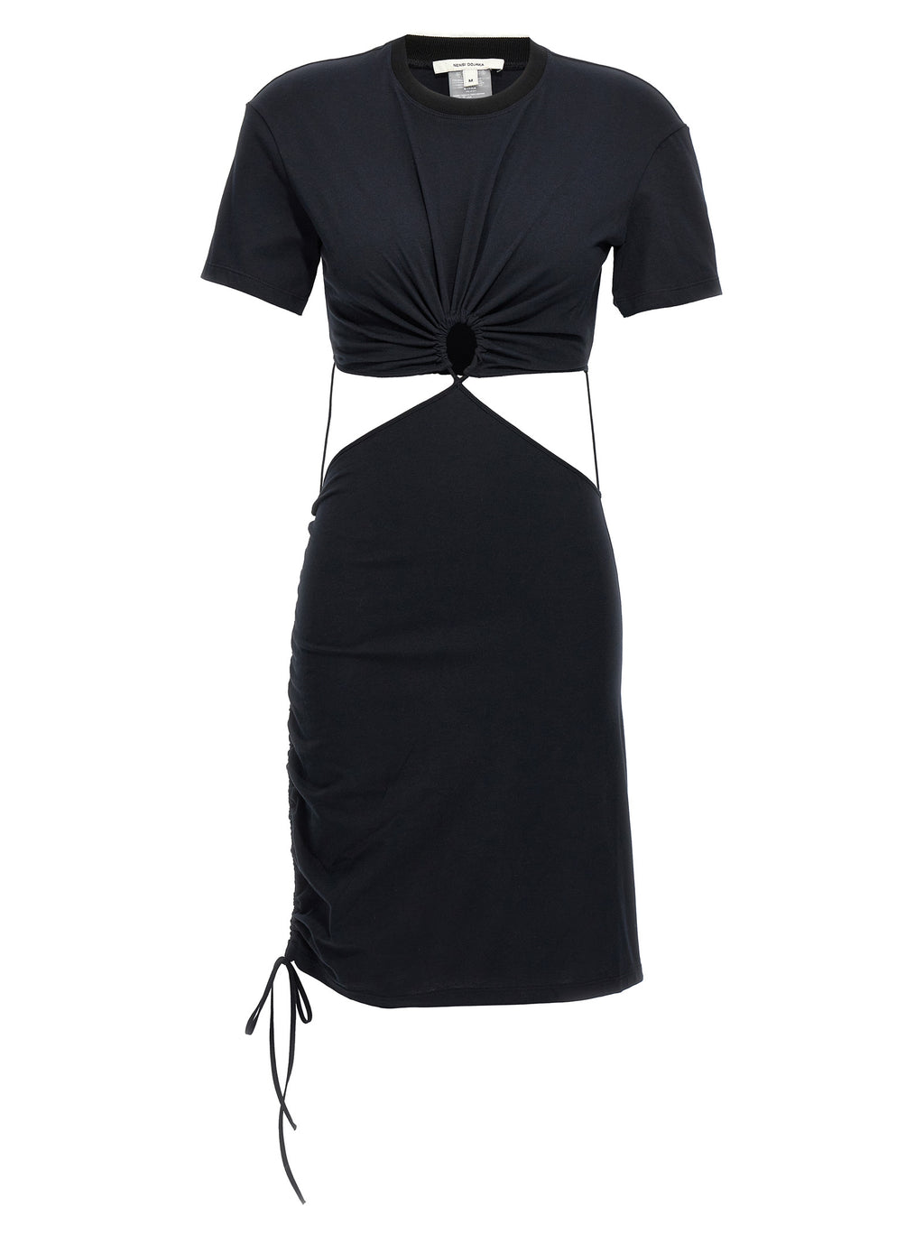 Black Cotton Midi Dress