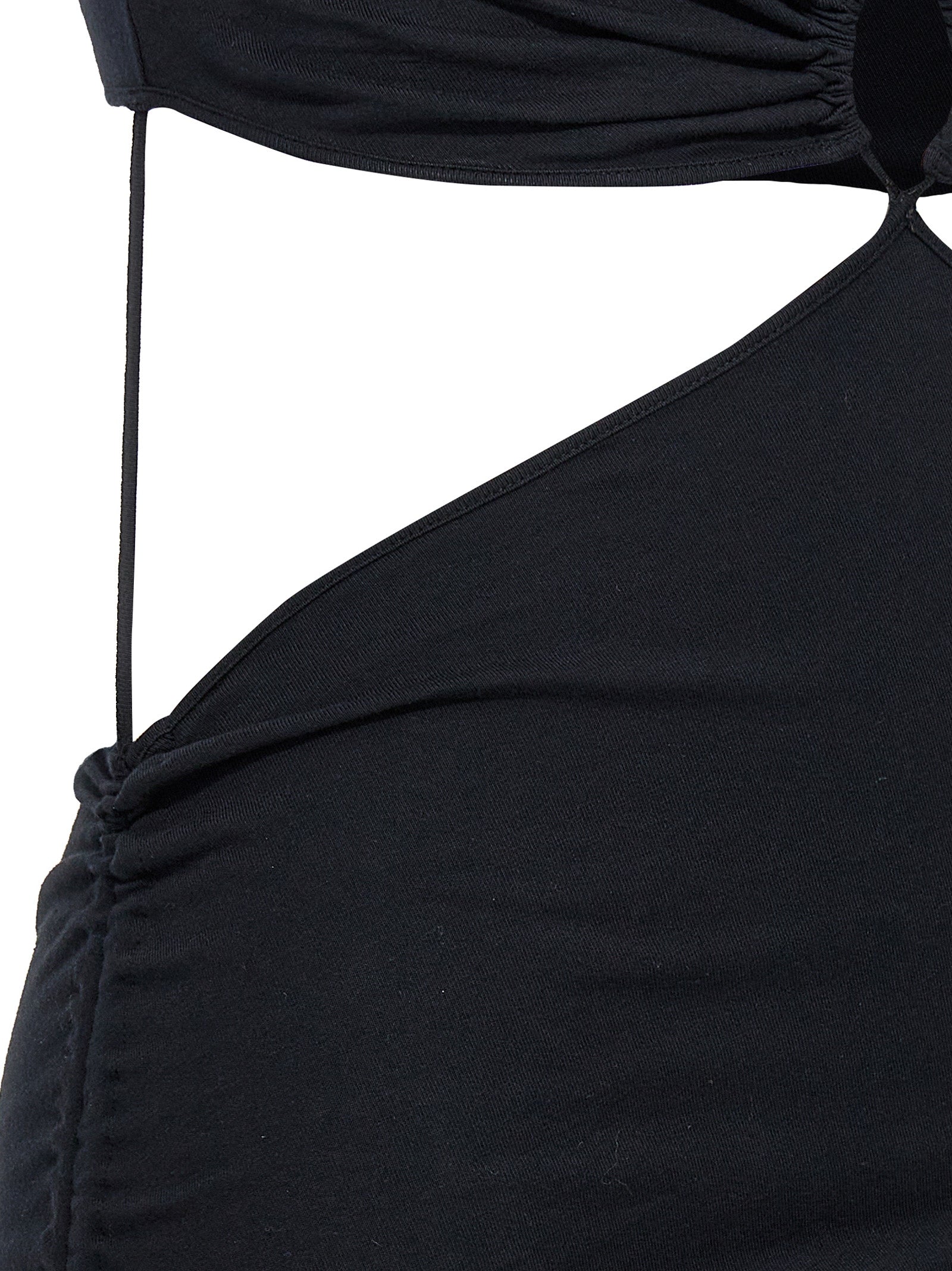 Black Cotton Midi Dress