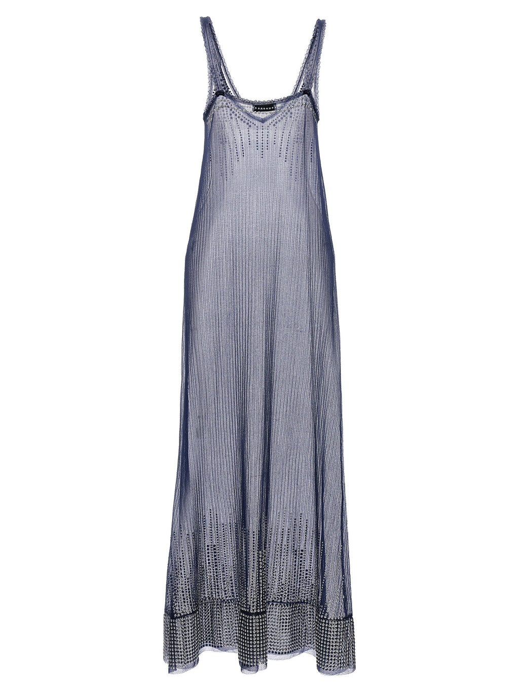 Blue Polyamide Long Dress
