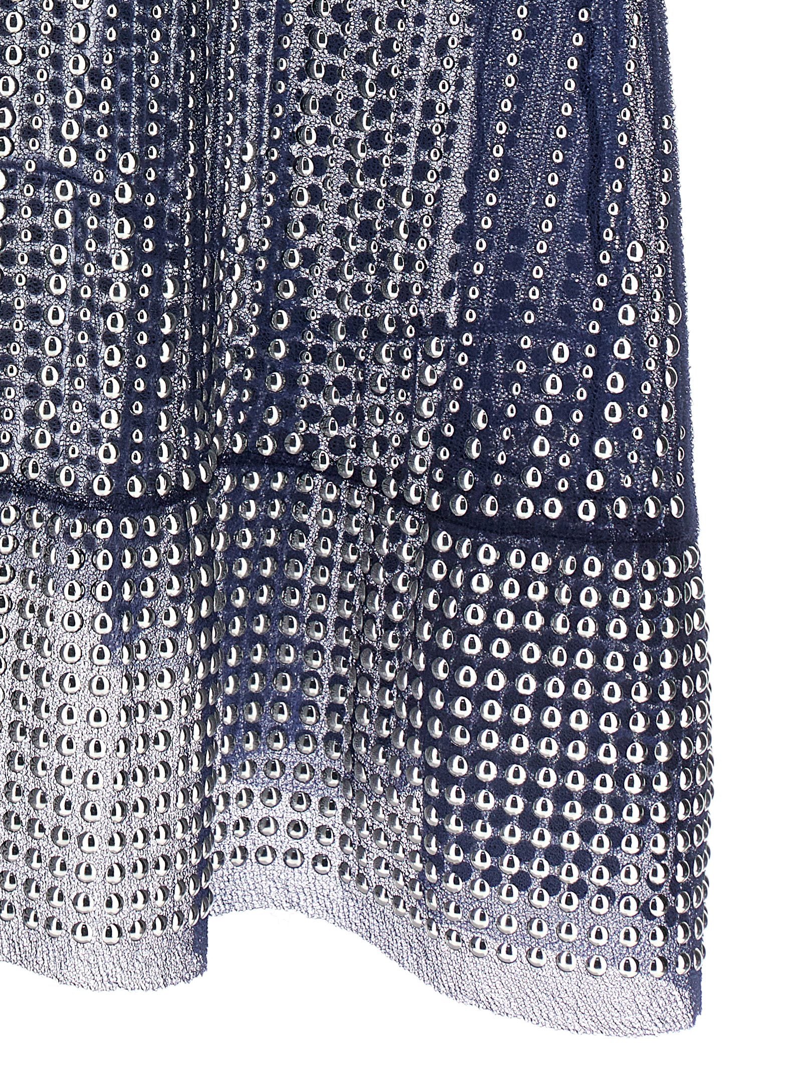Blue Polyamide Long Dress