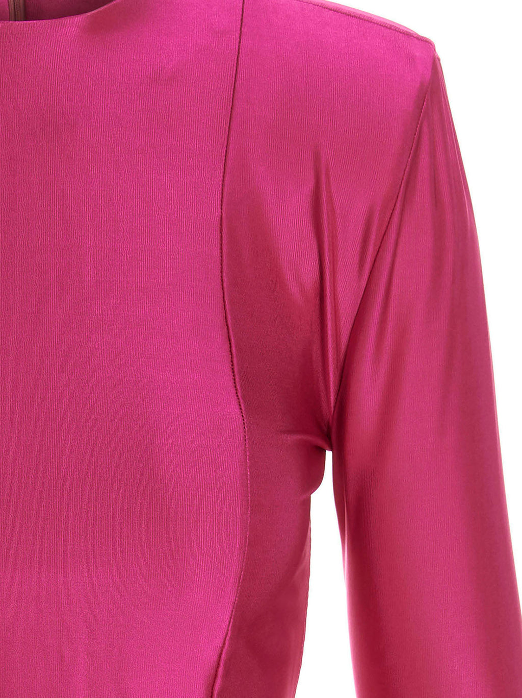 Fuchsia Viscose Short Dress