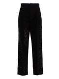 Black Cotton Casual Pants
