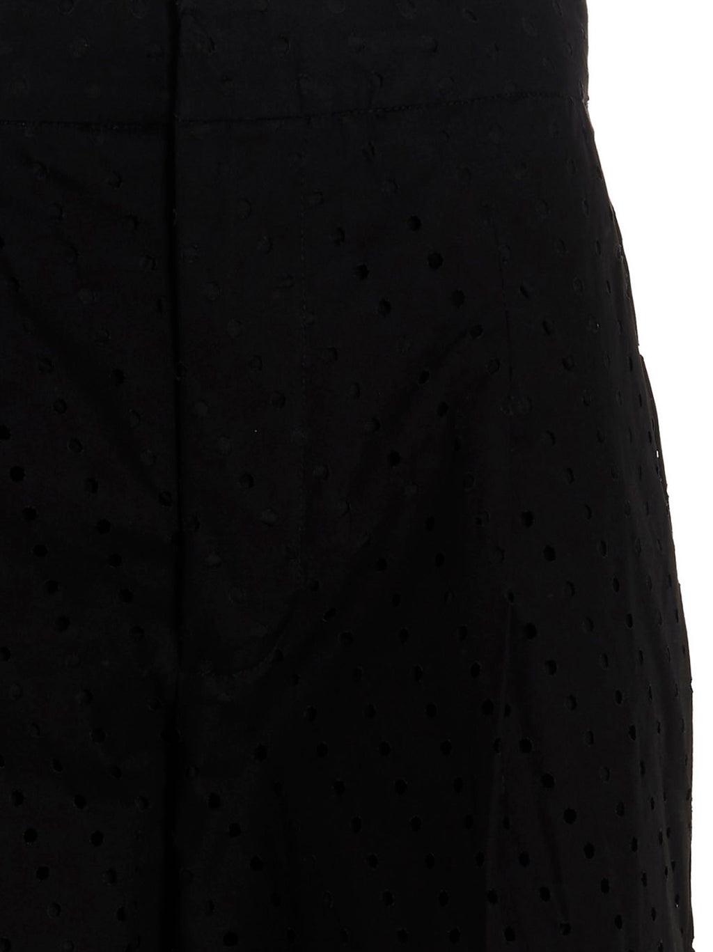 Black Cotton Casual Pants