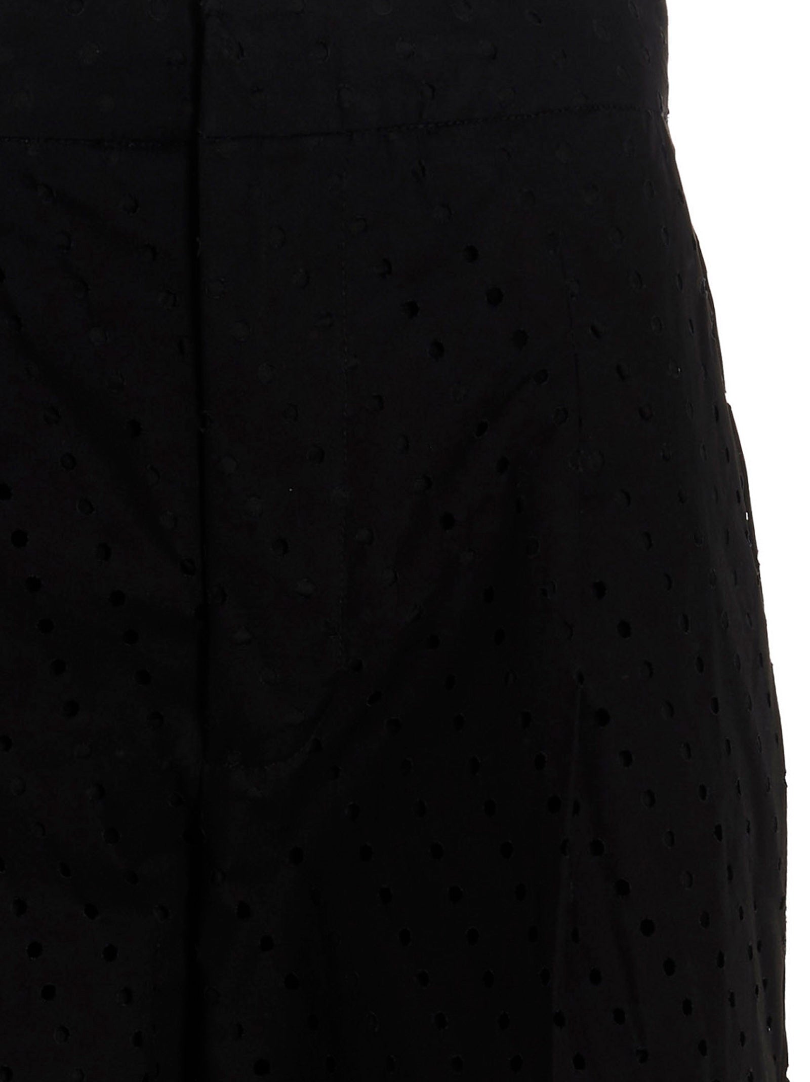 Black Cotton Casual Pants