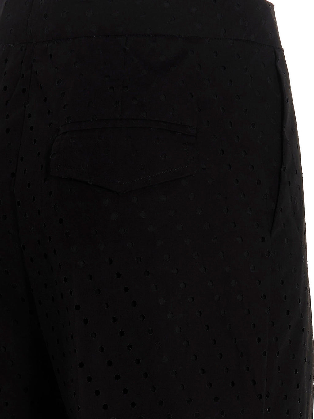 Black Cotton Casual Pants