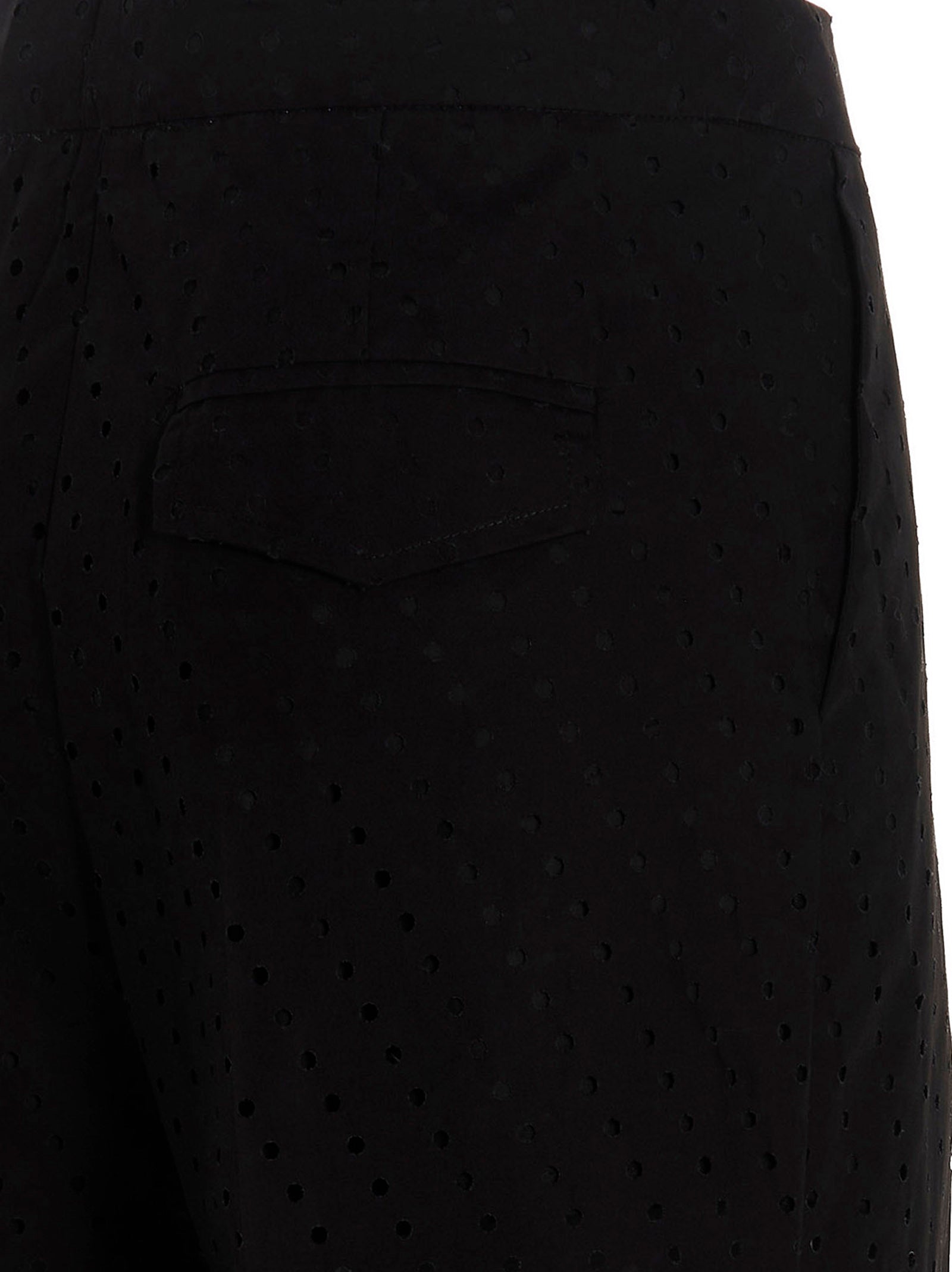 Black Cotton Casual Pants