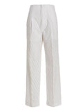 White Cotton Casual Pants