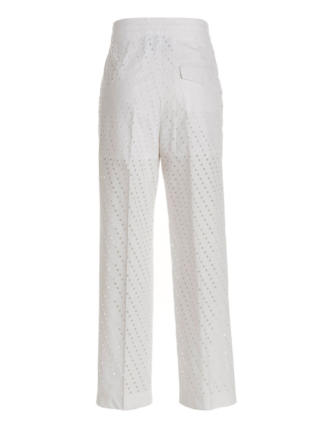 White Cotton Casual Pants