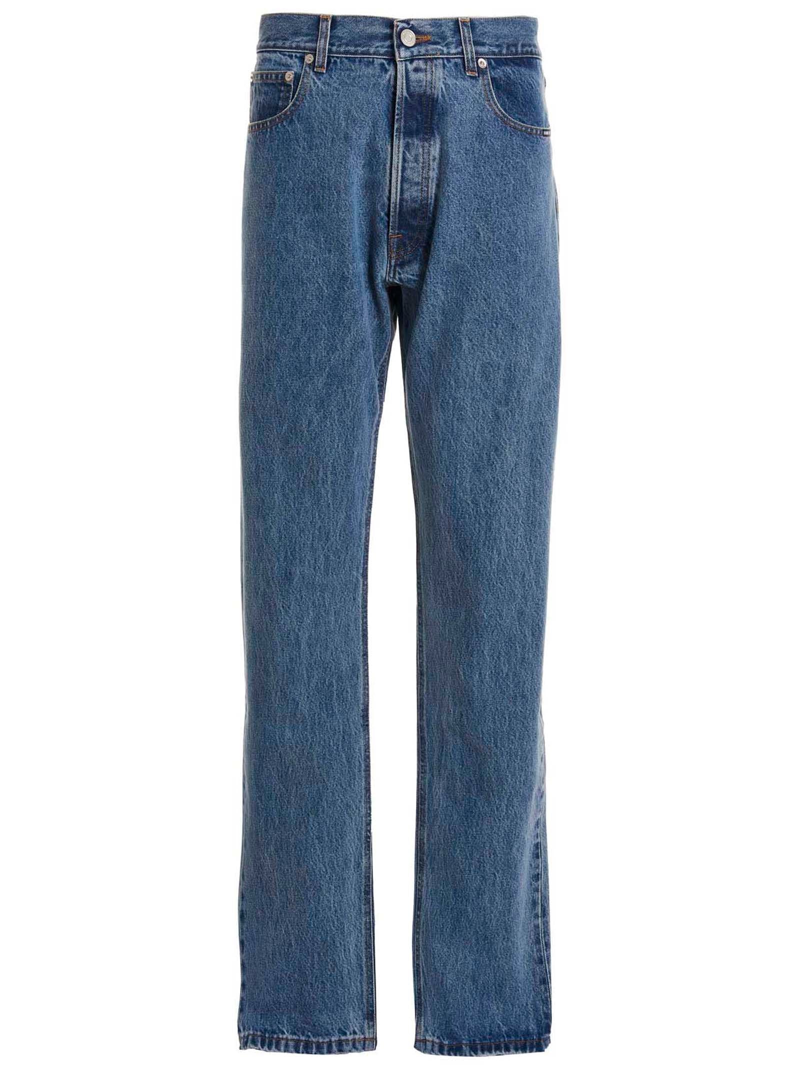Blue Cotton Relaxed Fit Jeans