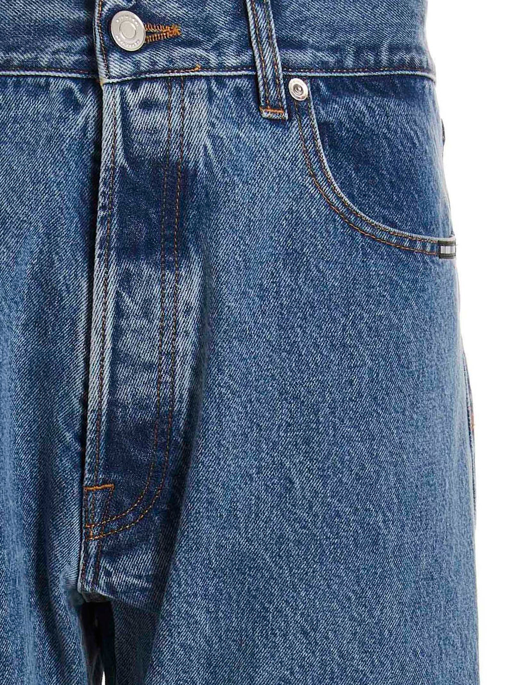 Blue Cotton Relaxed Fit Jeans