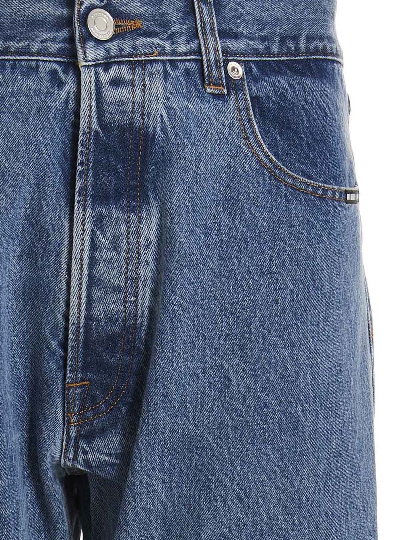 Blue Cotton Relaxed Fit Jeans