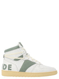 Bicolor Calfskin High Top Sneakers