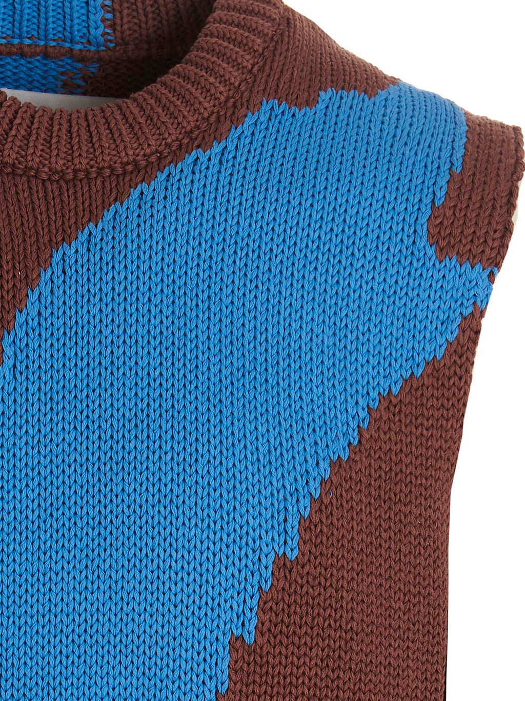 Multicolor Cotton Sleeveles Sweater
