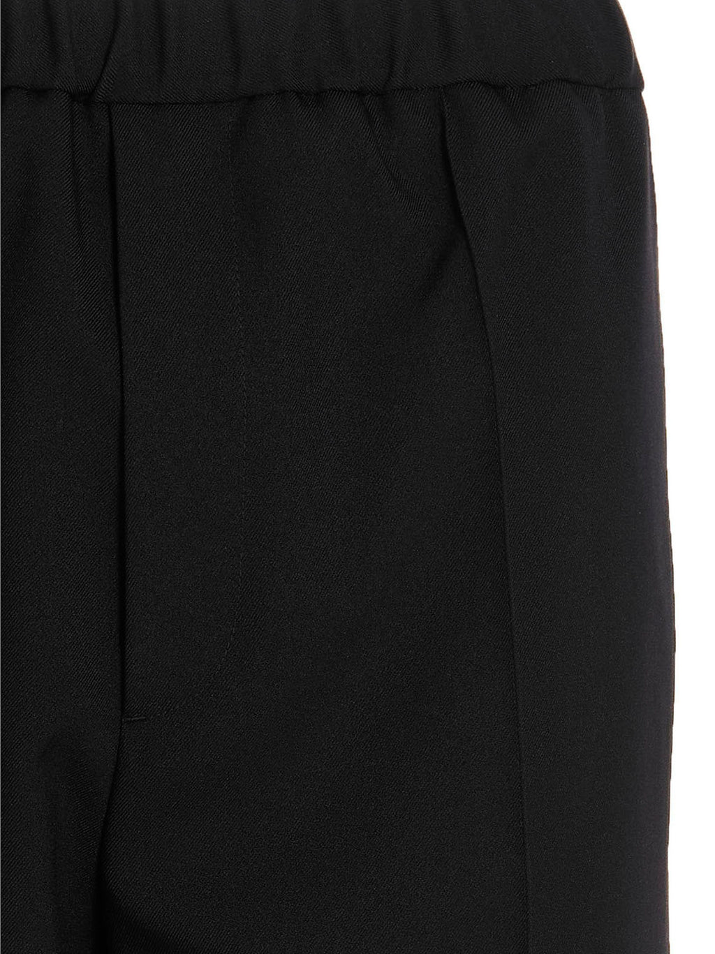 Blue Polyester Casual Pants