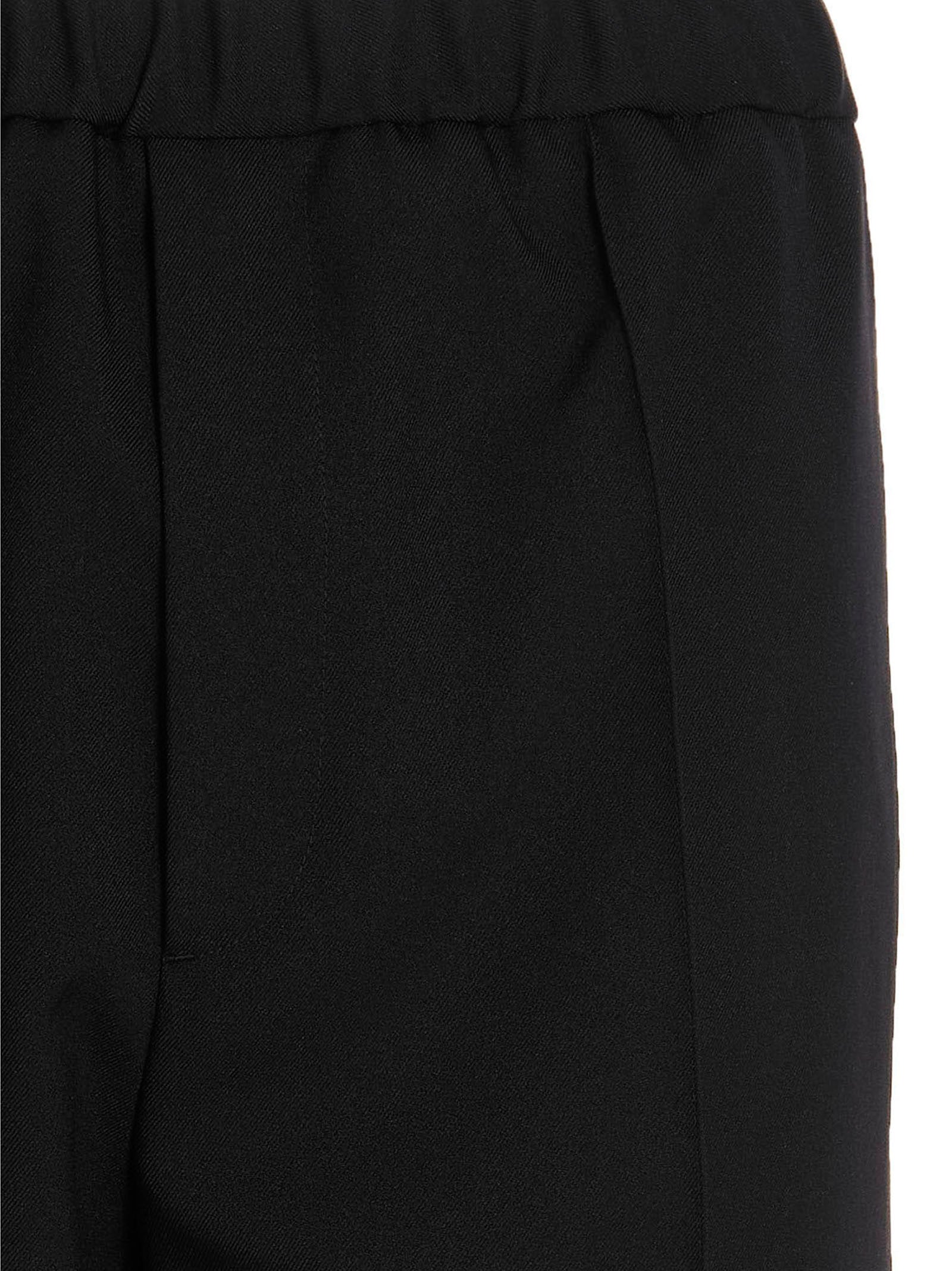 Blue Polyester Casual Pants