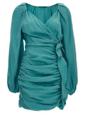 Blue Lyocell Mini Skirt