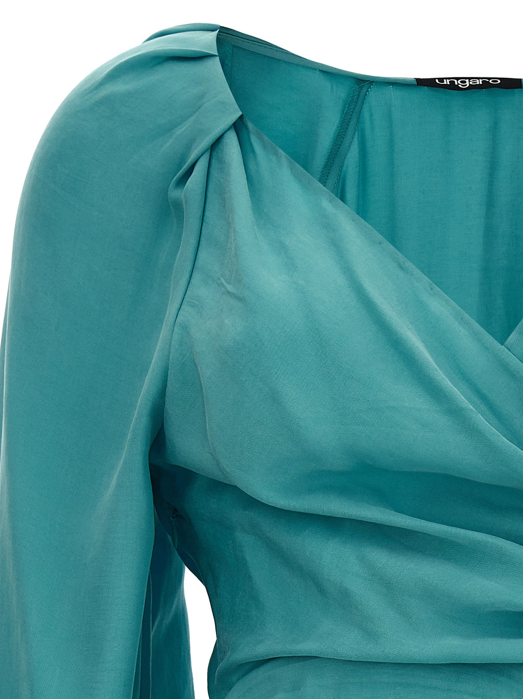 Blue Lyocell Mini Skirt
