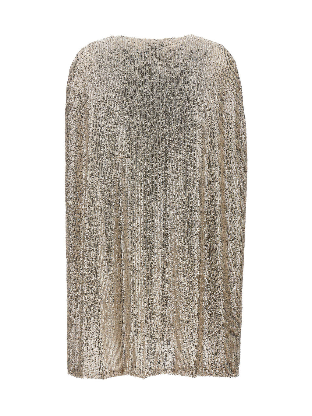 Silver Polyester Short Dress