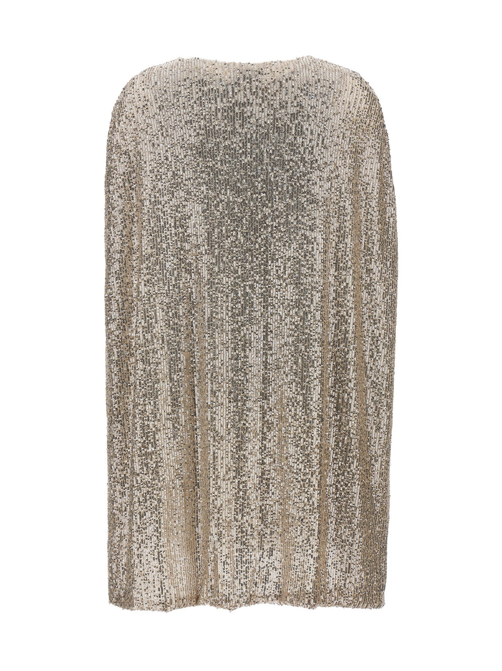 Silver Polyester Short Dress