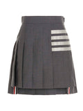 Gray Wool Long Skirt