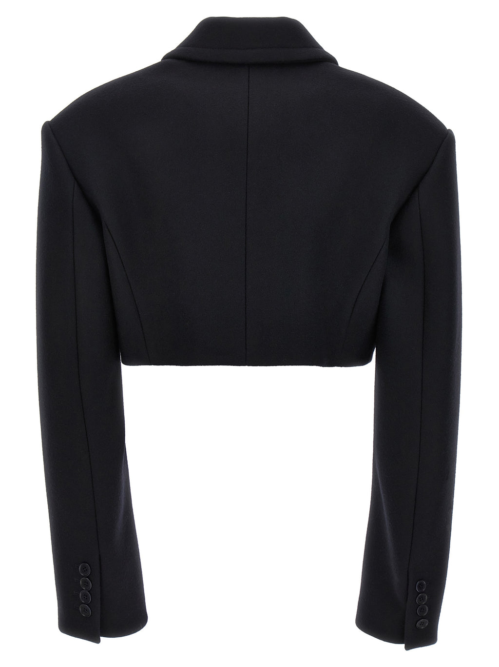 Black Wool Full-Length Jacket