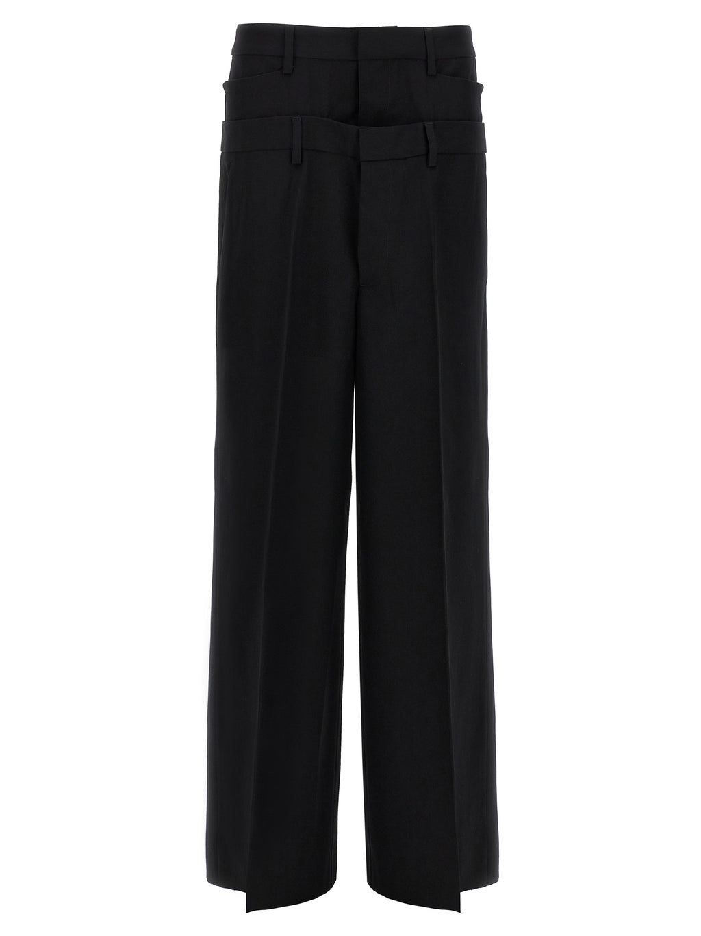 Black Virgin Wool Dress Pants