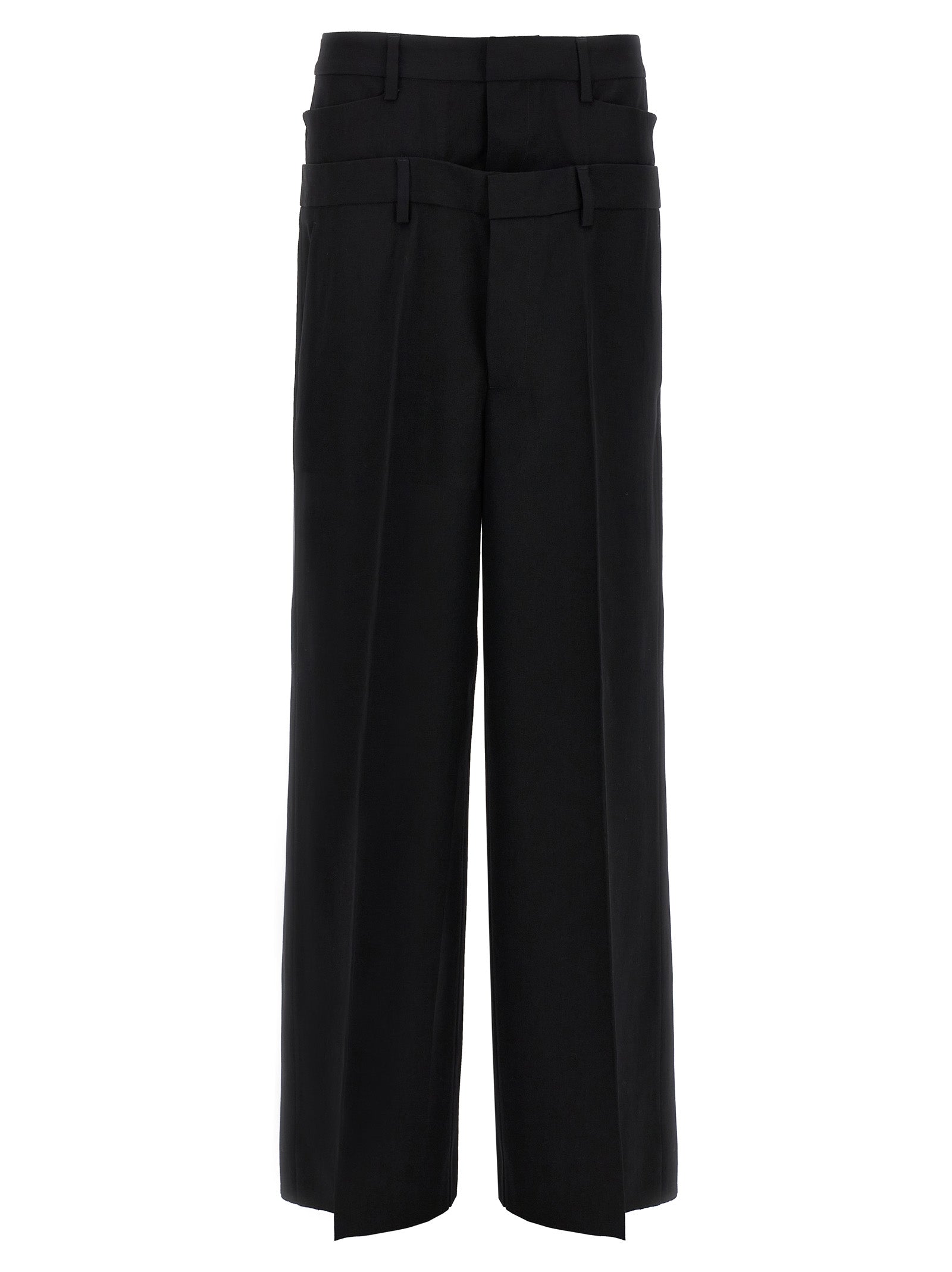 Black Virgin Wool Dress Pants