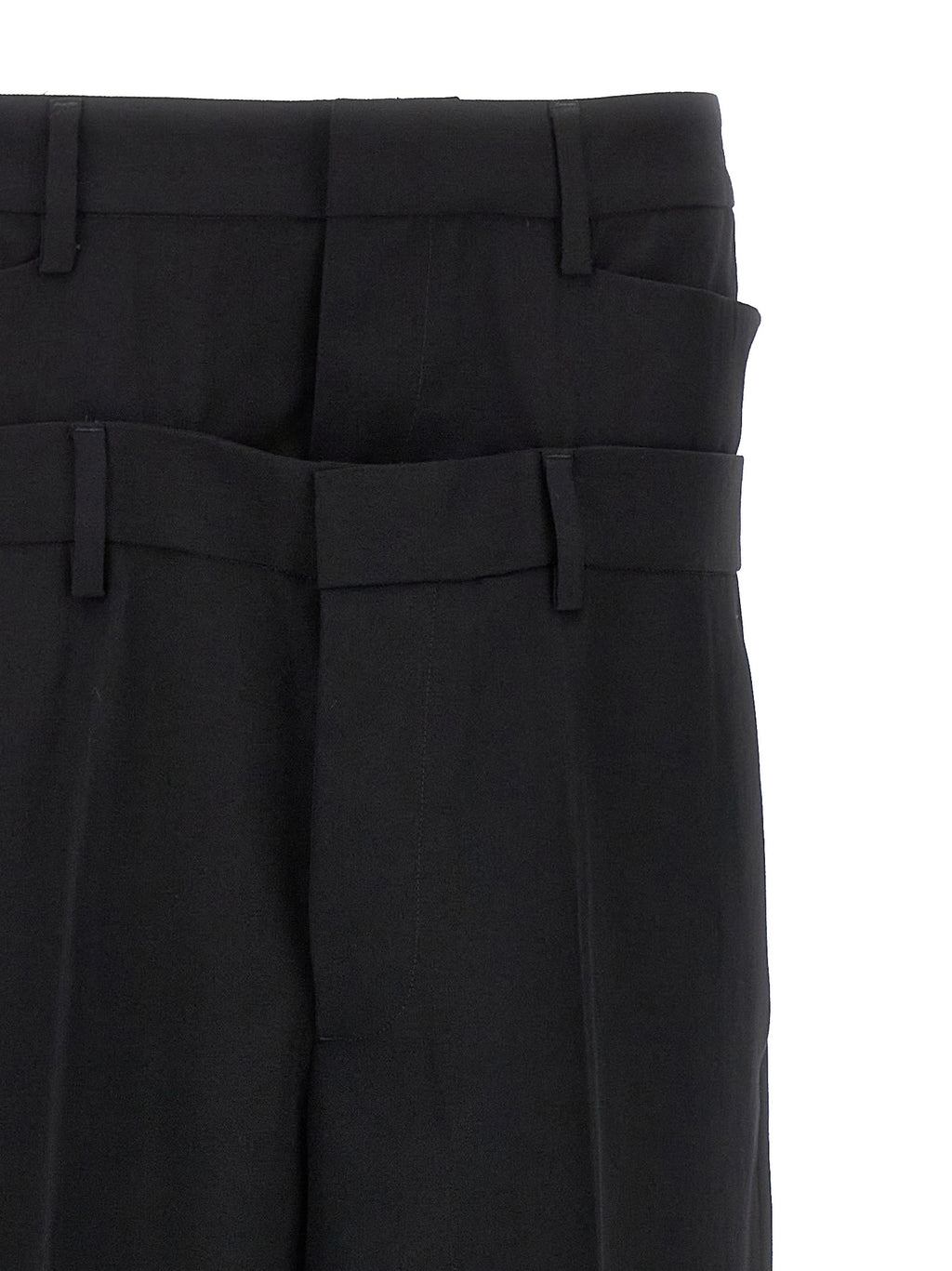 Black Virgin Wool Dress Pants