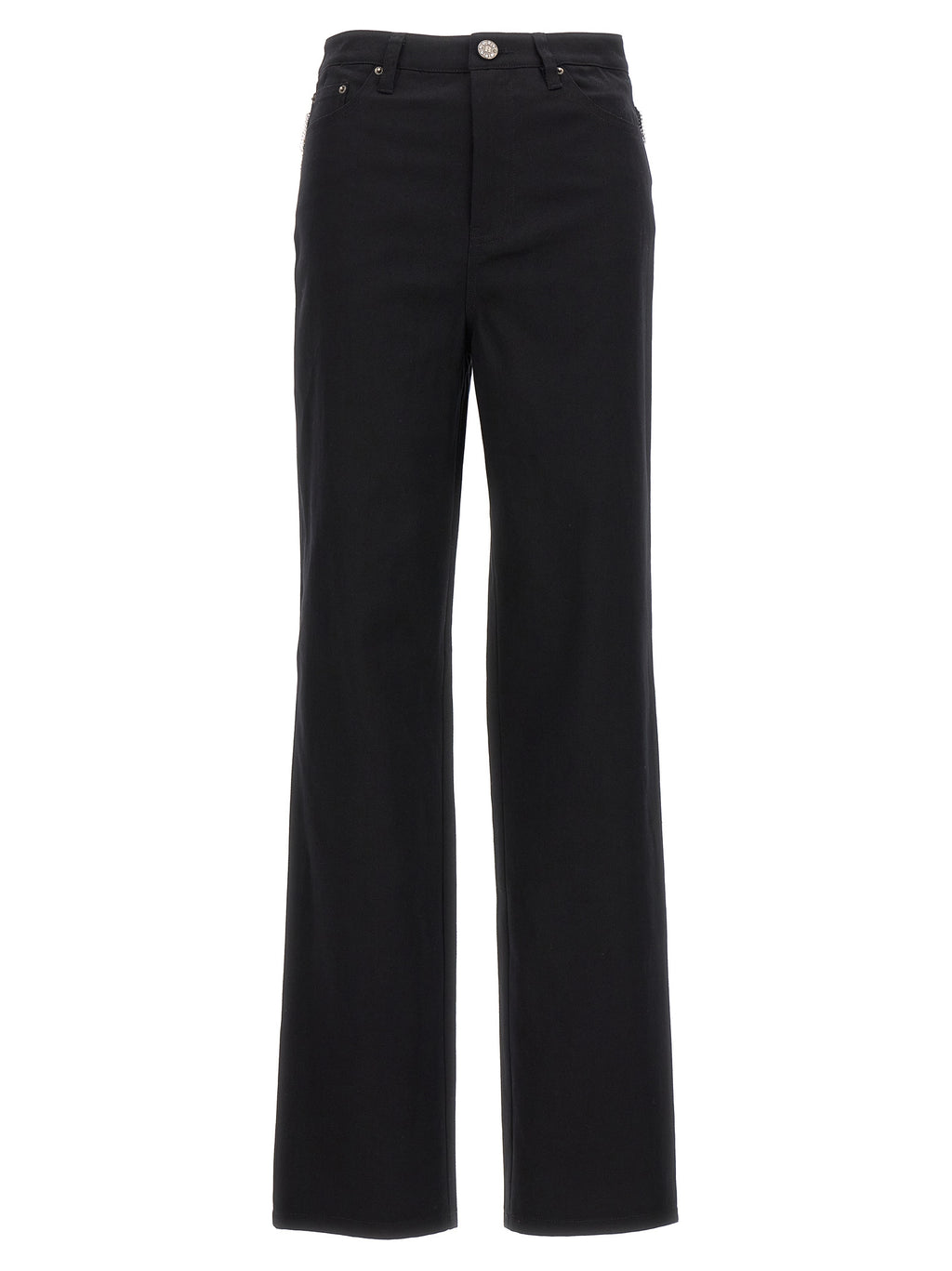 Black Cotton High-Waisted Jean